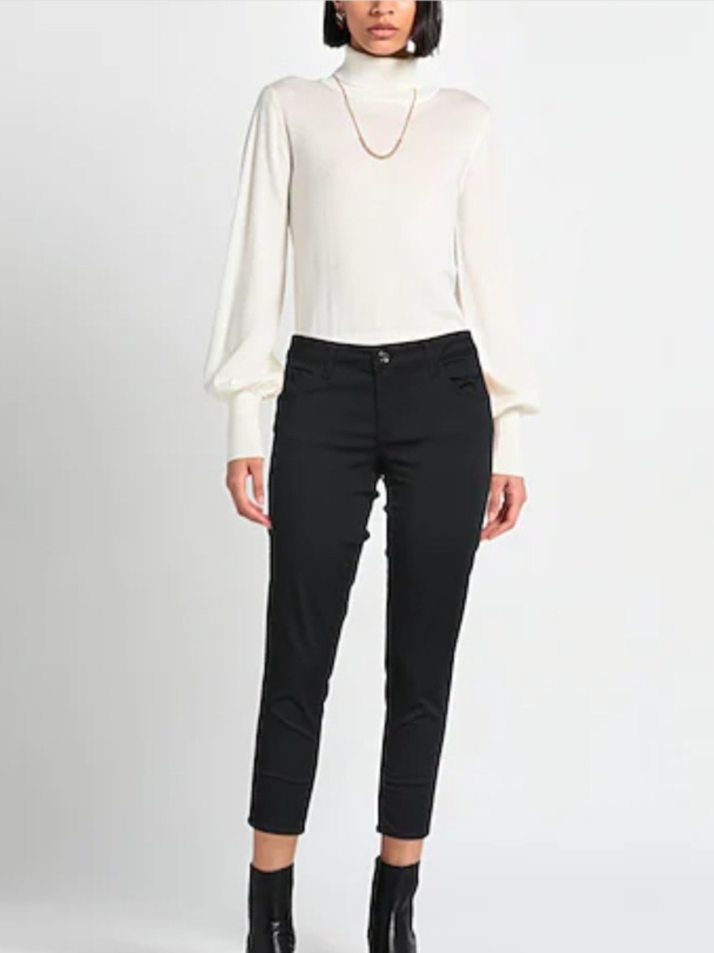 Liu Jo Black Cropped Ankle Pants